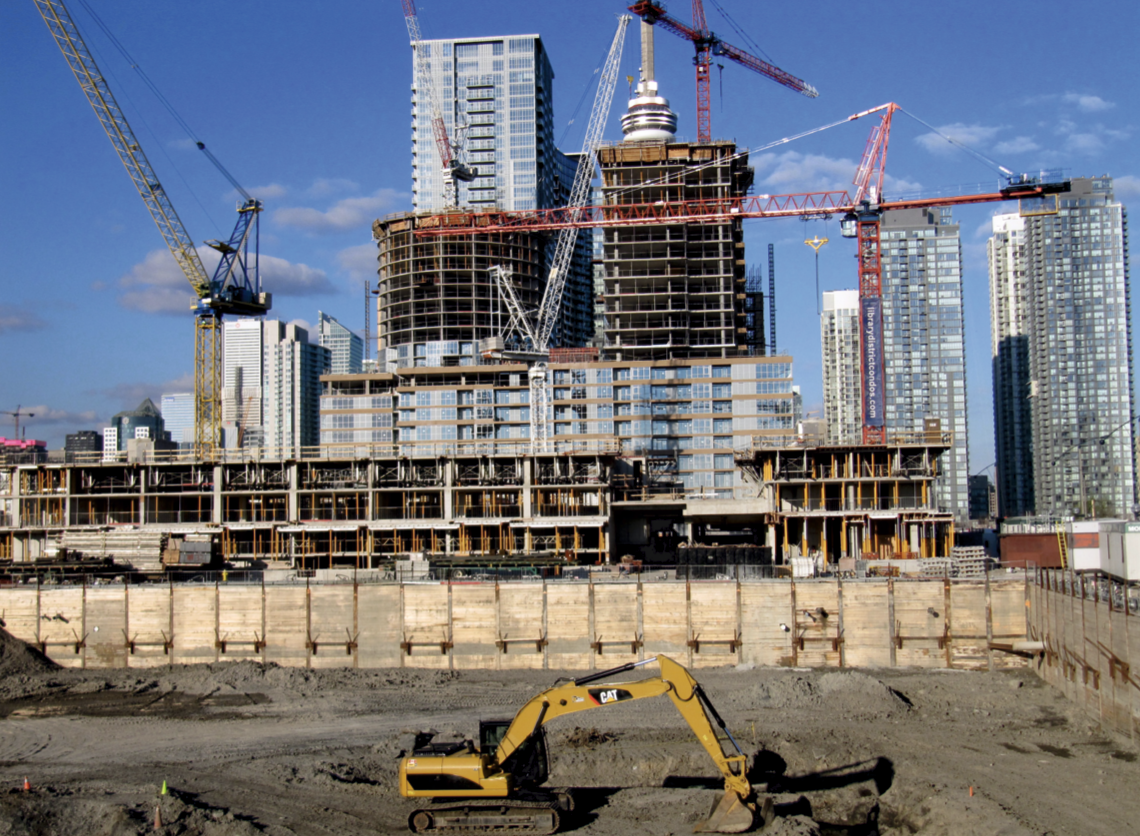 Bewachung einer großen Baustelle